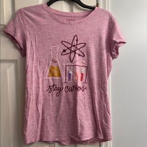 Pink kids 'Stay Curious' Science Graphic Tee size 14/16